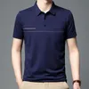 Mens Polos Business Office Casual Solid Color Polo Tshirt Male Clothes Summer Fashionable Trend Pickets Short Sleeve Pullovers Tops 230815