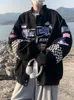 남성 재킷 자수 패션 스트리트웨어 레이서 남성 여성 Y2K Hiphop 오토바이 공생 폭격 폭격 폭격 폭격기 하라주쿠 가을 코트 230815