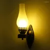 Wandlampen Chinese lamp Vintage Oil Light Bar Corridor Pub slaapkamer Veranda Glas Retro Cafe Eetkamer Iron beha