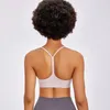 Yoga Outfit Vest Sports Y-type Underwear Fitness Running Gathered -Proof Bar Beautiful Strap Chest Pad Backless Style