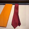 Men Necktie Design Mens Ties Fashion Neck Tie Letter Printed 3 Colors Luxurys Designer Business Man Cravate Neckwear With Box 2109268e