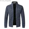 Men's Jackets Men's knitted cardigan winter zipper retro warm wool clothing ultra-thin slim fitting sweater men's Korean golf coat Z230816