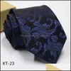 Nackband herrar nya helt man mode dot randiga slipsar hombre 8 cm gravata brett slips klassisk affär casual green för män 111 u2 dr dhhzr