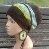 Beanie/Kafatası Kapakları Kadın Beanie Şapka Çapraz Sınır Rasta Milliner Şapkaları El dokuma Fishnet oyuk moda retro 230815