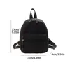 School Bags Mini Backpack Women Bag Casual Nylon Fashion Solid Color Preppy Style Female Students Teen Girls
