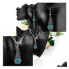 Stud 32 Estilos que vendem brincos de jóias bohemia Retro Declaração Retro Drop Turquoise Dangle Gifts For Women Girls Delivery Dhyqo