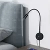 TOKILI-Plug-in-Lampe zum Lesen mit USB-Anschluss-Touch Ein/Aus/Dimmer-Wandmontaged Spotlight Bett Headboard Gans Hals Leuchten für Schlafzimmer Nacht AC100-240V EU US