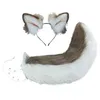 Andere evenementenfeestjes Leveringen Nieuwheid Shiba Inu Cosplay Props Plush Simation Animal Ear Hoofdtekelstaart Set voor Carnival Holi DHWDT