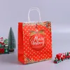 God jul papper presentpåse jultomten xmas träd papper handväska jul navidad nyår gynnar godis mellanmål presentförpackningar