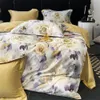 Постилочные наборы Svetanya Желтая пурпурная пастырская цветочная кровати египетские хлопковые постельные принадлежностя