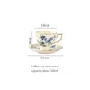 Tazze di tazze e piatto ristorante francese pomeriggio tè caffè mobili per la casa in stile retrò set di vaso in ceramica 230815