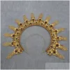 Другая вечеринка мероприятия поставляет Virgin Crown Headsding Gold Gothic Halo Hedsiece Other Drop Delive Home Garden Festive DHMQP