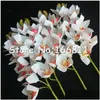 Dekorativa blommor kransar 4p konstgjord latex cymum orc 10 huvuden verklig beröring av god kvalitet phalaenopsis för bröllop blommor1 drop de dhlt1