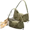 Shoulder Bags American Army Green Spliced Underarm Bag 2023 Summer New Fashion Personalized Versatile Spicy Girl Bag Handbagstylishdesignerbags