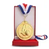 Objetos decorativos 4 Cores Medal School Sports Competition Games Prêmios Medalhas Troféu comemorativo para basquete de futebol Running 230815