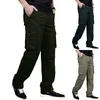 Pantaloni da uomo pantaloni atletici maschili multi traspiranti multi tascabile oversize maschili per maschi casual pantaloni solidi indossare abiti maschili 230815