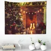 Tapices de Navidad dormitorio dormitorio para el hogar Tapestería simple y transparente imagen de fondo muebles de nicho de color R230816