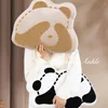 Pillow Chinese Panda Soft Velvet Cotton Thread Embroidery Cute Gift Home Cojines Sofa Chair Design Bedding Decorate