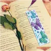 Bookmark Wholesale 5D Diy Diamond Painting Leather Tassel Book Marks Special Shaped Embroidery Craft Bookmark1 Drop Delivery Office Sc Dhzku