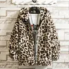 Mensjackor Fallwinter Leopard Print Jacket Loose and Bekväm bomullspadded jacka Fashion Mens and Womens Autumn Warm Jacket 230815