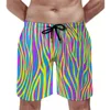 Shorts maschile zebra Stripe Navy Board Abstract Animal Pants Short Design Sport Sports Sessicking Beach Trunks Regalo di compleanno