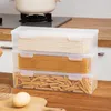 Bottiglie di stoccaggio frigorifero a base di cibi da cibo trasparente contenitori asciutti di plastica spaghetti forniture per la casa