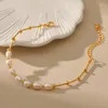 Strand Ccgood Natural Freshwater Pearl Bracelet для женщин -ювелирных изделий для женщин дизайнерские ювелирные изделия не аллергические золоты