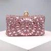 Kvällspåsar Candy Mix Color Day Clutch Rhinestones Evening Bags Party Diamonds Axelkedja Handväskor Purse Akryl 230815