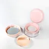 Empty Reusable Plastic Loose Powder Compact Container DIY Makeup Powder Case with Sponge Powder Puff,Mirror and Elasticated Net Sifter Qfedm