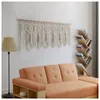 Tapestries Hand-woven Macrame Cotton Door Curtain Tapestry Wall Hanging Art Tapestry Boho Decoration Bohemia Wedding Backdrop Tapestry Gift 230816