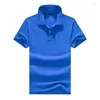 Polos maschile in cotone in cotone t-shirt estate estate di alta qualità polo a manichette da uomo semplicità casual fit type homme maschio top 811