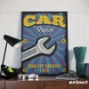 Retro vintage Posters de carros antigos e impressões de estação de gasolina de estilo industrial pintando sala de parede de parede de parede de bairro de meninos decoração de quarto wo6