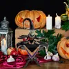 装飾的なオブジェクトの図形ハロウィーン魔女テーブルレットテーブルクロスカップケーキディスプレイスタンドパーティーフィーストレストランの飾り230815の家の装飾