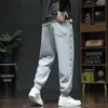 Erkekler Bahar Sonbahar Harem Baggy Swearpants Erkek Spor Giyim Siyah Jogger Erkek Zip Cepleri Track Pantolon Büyük Boyut 6xl 7xl 8xl