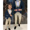 Men's Suits 2023 Shawl Collar Men/Boy Suit For Wedding: Custom Made Costume Slim Fit Formal Groom Tuxedos 3PCS