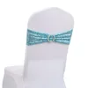 Pailletten stoel vlekken elastische knoopbanden bruiloftstoel decoratie stoel bogen voor feest banketevenement