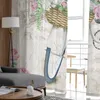 Gordijn Fiets Bloemen Retro Slaapkamer Gordijn Raambehandeling Gordijnen Tule Gordijnen voor Woonkamer Pure Gordijnen