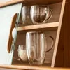 Kieliszki do wina podwójna szklana odporna na wysoką temperaturę prosta latte amerykańska gospodarstwo domowe herbatę herbaty kubek wodny kubek do kawy