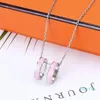 Multi-Style Women Necklace Designer Letter Pendant Jewelry Necklace Stainless Steel Enamel Clavicle Chain Necklace Fashion