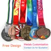 Objetos decorativos Figuras Gold Silver Bronze Metal Trofeo Sports Medalla en blanco Aleación de zinc 3d Maratón Run Medallas y Trofeos de Souvenirs 230815