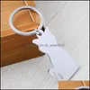 Keychains lanyards mode sier vergulde creatief model kat sleutelhanger veelzijdige metalen sleutel ring keten drop levering accessoires dholw