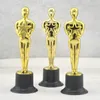 Decorative Objects 6 PCS Model Oscar Statuette Toy Mini Trophies Childrens Award Gifts Reusable Baking Decoration Accessories Prop 230815