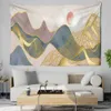 Wandteppiche Landschaftsmalerei Tapestry Mountain Sun Night View Home Dekoration Wandteppich Wandhängedekor Crow Sofa Decke R230816