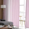 Kurtyna różowe paski rustykalny tiulowy tiulowy zasłony do sypialni w kuchni Zasłony Zasłony Hotel Zasłony Ułośnie