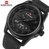Relógios de pulso Luxo Luxurz Watches for Men Fashion Three Pointers Casual Leather Strap Sports Military Sports Watch NF9124