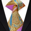 E6 Paisley Stripes Multicolor Orange Yellow Blue Pink Mens Tie Necktie Sets Hanky 100% Silk Whole302z