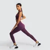 Ensembles actifs Tenues de yoga Vêtements de sport pour femmes rembourrés sans couture tricotés soutien-gorge de sport ensemble de pantalons de sport extensibles serrés vêtements de fitness survêtement pour femmes