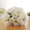 Hochzeitsblumen künstlicher weißer Bouquet handgefertigte Perle Braut Mariage Dekoration Buque de Noiva