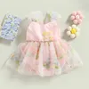 Mädchen Kleider Süße Neugeborene Baby Mädchen Strampler Kleid Ärmellose Prinzessin Mädchen Blumenstickerei Overall Lässige Frühling Sommer Kleidung