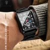 Wristwatches BINBOND High-end Men's Square Watch Male Student Waterproof Luminous Calendar Quart Clock Relogio Masculino